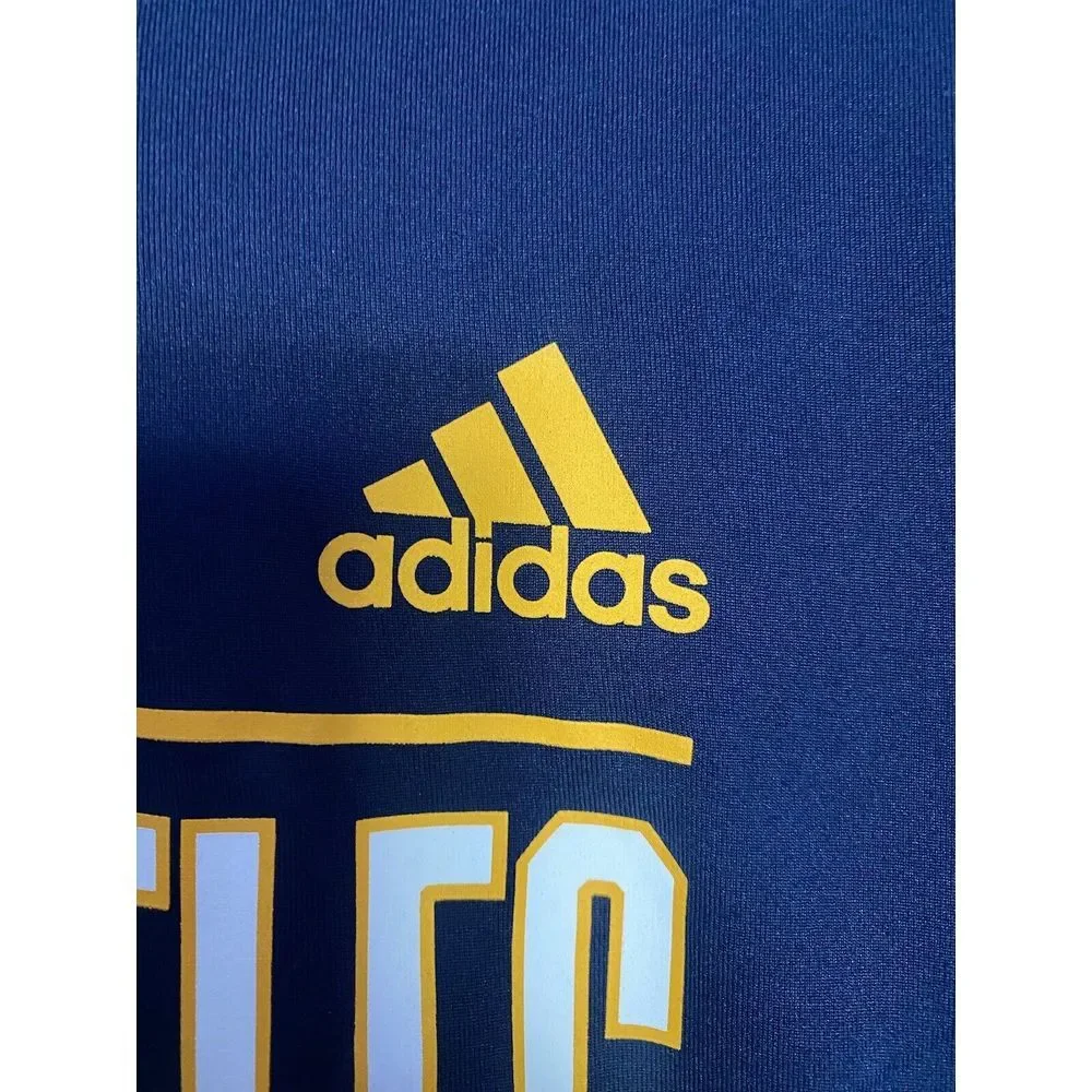NWT‎ adidas 2023 LA Galaxy Pre-Game Tee - Navy-Team Gold, size: XL